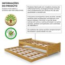 Ver imagem 4 de Cama Solteiro Bibox Bicama Gabrieli com 2 Colchões Inclusos - Imbuia