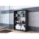 Ver imagem 2 de Gabinete Banheiro 63cm com Prateleiras Multimóveis CR10099 Preto