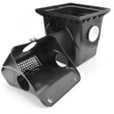 Ver imagem 2 de Caixa Gordura 42L Preta Quadrada Com Cesto Limpeza Taf - Unico