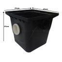 Ver imagem 4 de Caixa Gordura 42L Preta Quadrada Com Cesto Limpeza Taf - Unico