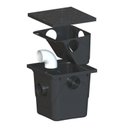 Ver imagem 3 de Caixa Gordura 42L Preta Quadrada Com Cesto Limpeza Taf - Unico