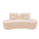 Ver imagem 3 de Sofá 3 Lugares Orgânico Curvo Madrid 180cm Couro Bege