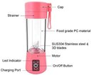Ver imagem 3 de Mini Liquidificador Portatil Misturador Recarregável Usb 6 Lâminas Vegetais Fruit Smooth Usb - Rosa
