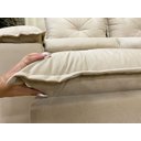 Ver imagem 5 de Sofá Retrátil e Reclinável 2,70m em Tecido Veludão C/pillow Nos Braços Athenas:bege