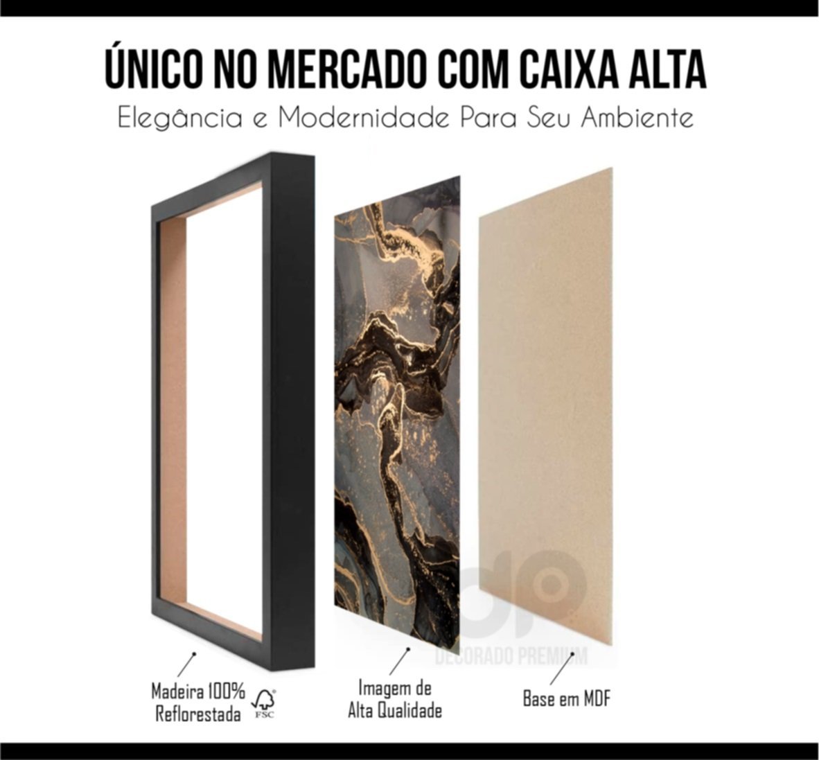 Quadros Decorativos Praia Ondas Mar Por do Sol Céu 40x60:Branca - 2