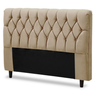 Cabeceira de Cama Box 140cm Ana Casal Suede Bege Topázio - 1