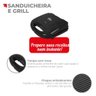 Sanduicheira e Grill Kian - Preta Elétrica 110v 127v 750w Cor Preto Preto - 3