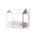 Ver imagem 5 de Cama Infantil Montessoriana Crystal Quarto Criança Casinha Grade de Proteção Cor Branco