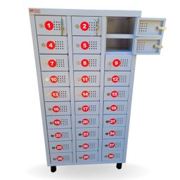 Armário para Celular 30 Portas 122x63x28 Cm com Chave | Segurança e Organização - 1