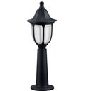 Ver imagem 1 de Poste Balizador Modena Preto Luminária em Termoplástico Lente Fosca E27 Jardim Quintal
