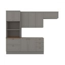 Ver imagem 2 de Cozinha Completa Americana 8 Portas 5 Gavetas Cinza Hp - Henn