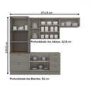 Ver imagem 4 de Cozinha Completa Americana 8 Portas 5 Gavetas Cinza Hp - Henn