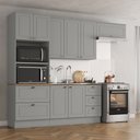 Ver imagem 1 de Cozinha Completa Americana 8 Portas 5 Gavetas Cinza Hp - Henn