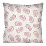 Capa de Almofada Decorativa Patinhas Rosa Páscoa 100% Algodão para Sofá - 43x43cm - 1