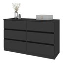 Ver imagem 2 de Cômoda com 6 Gavetas 120cm Multimóveis Mp4396 Preto