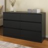 Cômoda com 6 Gavetas 120cm Multimóveis Mp4396 Preto - 1