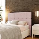 Ver imagem 1 de Cabeceira Casal 140cm Bouclê Estofada Design Moderno para Quarto Linea