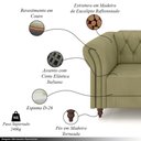 Ver imagem 5 de Sofá Living Stanford Chesterfield 2 Lugares 180cm Pés de Madeira Couro Fendi G58 Gran Belo