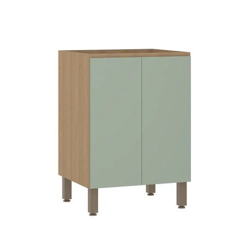 Balcão Modulado 60cm (sem Tampo) 2 Portas Slim Luciane