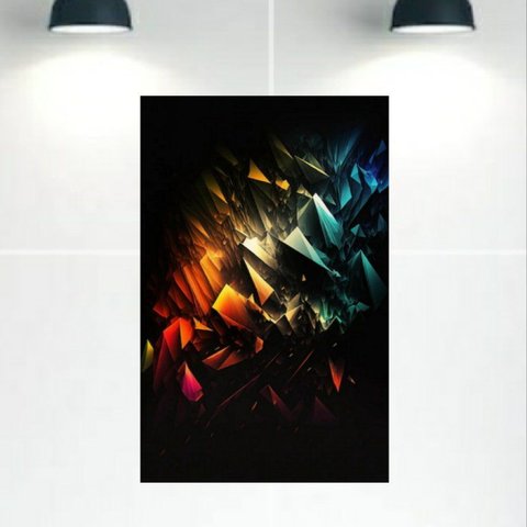 Quadro Decorativo Tela Canvas Abstratro Ref:qbab14 Lojall 150 X 100 Cm Borda Infinita