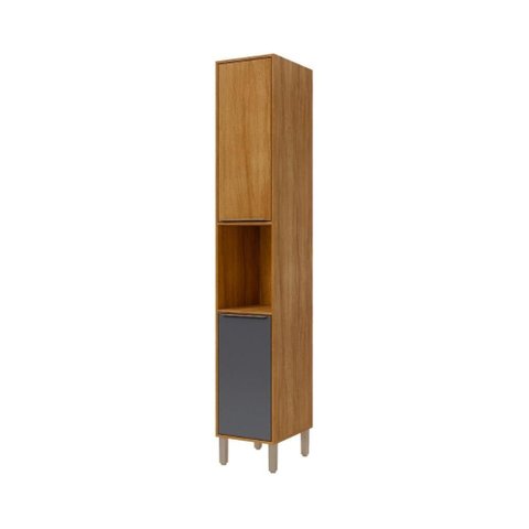 Paneleiro de Cozinha 100%mdf 37cm 2 Portas Divina Mgm Móveis Cinamomo/titanium