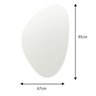 Espelho Orgânico Led Frio 95x67cm Decorativo Sala Banheiro - 3