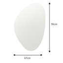 Ver imagem 3 de Espelho Orgânico Led Frio 95x67cm Decorativo Sala Banheiro