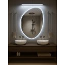 Ver imagem 2 de Espelho Orgânico Led Frio 95x67cm Decorativo Sala Banheiro