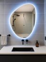 Ver imagem 5 de Espelho Orgânico Led Frio 95x67cm Decorativo Sala Banheiro