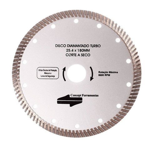 Disco de Corte Turbo 180mm Furo 25,4mm