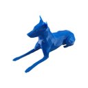 Ver imagem 3 de Doberman Deitado Low Poly Cachorro Pet Decoração 3d:azul