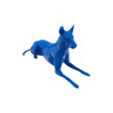 Ver imagem 2 de Doberman Deitado Low Poly Cachorro Pet Decoração 3d:azul