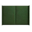 Ver imagem 2 de Cabeceira Queen Estofada 176cm com 2 Mesas de Cabeceira 100% Mdf Cor:linho Moderno Verde e Luna com