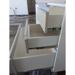 - Gabinete para Pia de Cozinha Donatello 1,50m Cípres e Branco Fosco 100% Mdf 15mm Rino Móveis Donat - 3