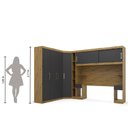 Ver imagem 6 de Guarda Roupas Modulado de Casal 1,38 com Cabeceira Genova Plus 6 Portas 4 Gavetas Batrol