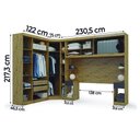 Ver imagem 3 de Guarda Roupas Modulado de Casal 1,38 com Cabeceira Genova Plus 6 Portas 4 Gavetas Batrol