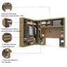 Guarda Roupas Modulado de Casal 1,38 com Cabeceira Genova Plus 6 Portas 4 Gavetas Batrol - 2