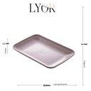 Ver imagem 3 de Travessa para Servir Bandeja Retangular 21x14cm Sortida Petiscos Salgados Sobremesa Lyor