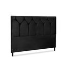 Ver imagem 2 de Cabeceira Estofados Solteiro Quarto 90cm Abigail Suede Preto Madelina Decor