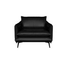 Ver imagem 4 de Poltrona Decorativa Sala de Estar América Couro Preto - Mozzelar