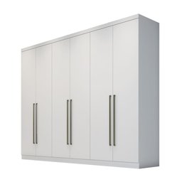 Guarda Roupa Casal 100% MDF 6 Portas 8 Gavetas - Dello-Branco - Móveis Novo Horizonte - 3