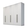 Guarda Roupa Casal 100% MDF 6 Portas 8 Gavetas - Dello-Branco - Móveis Novo Horizonte - 3
