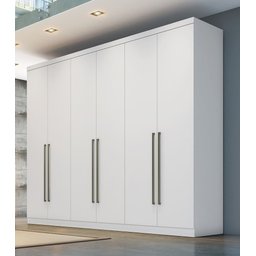 Guarda Roupa Casal 100% MDF 6 Portas 8 Gavetas - Dello-Branco - Móveis Novo Horizonte - 2