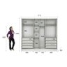 Guarda Roupa Casal 100% MDF 6 Portas 8 Gavetas - Dello-Branco - Móveis Novo Horizonte - 5