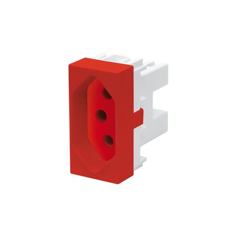 Módulo Tomada para Uso Específico Fame Habitat 2p+t 20a Vermelho