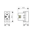 Ver imagem 2 de Módulo Tomada para Uso Específico Fame Habitat 2p+t 20a Vermelho