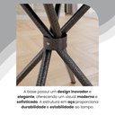 Ver mais imagens de Conjunto Mesa Quadrada 4 Cadeiras Imbuia Rio Preto/Martelado/Marrom