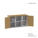 Ver imagem 7 de Armário Credenza 2 Portas Pivotante P25 Cinza/Samba