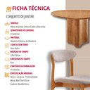 Ver imagem 7 de Mesa Selene Tampo 135cm Laminado com 4 Cadeiras Noronha Moderna Mobília