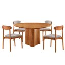 Ver imagem 2 de Mesa Selene Tampo 135cm Laminado com 4 Cadeiras Noronha Moderna Mobília